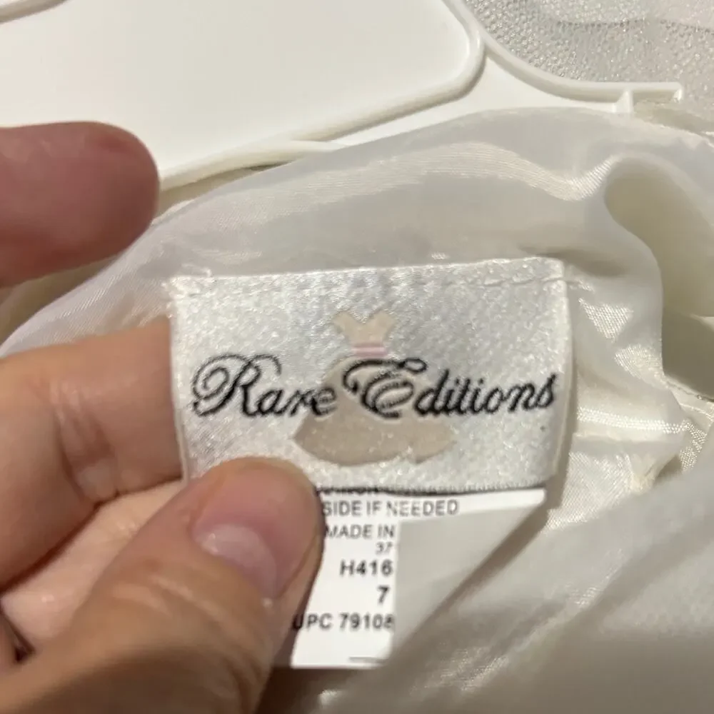 Rare Editions 7 Ivory Dress with Gold Embroidery on tulle very dressy nwt